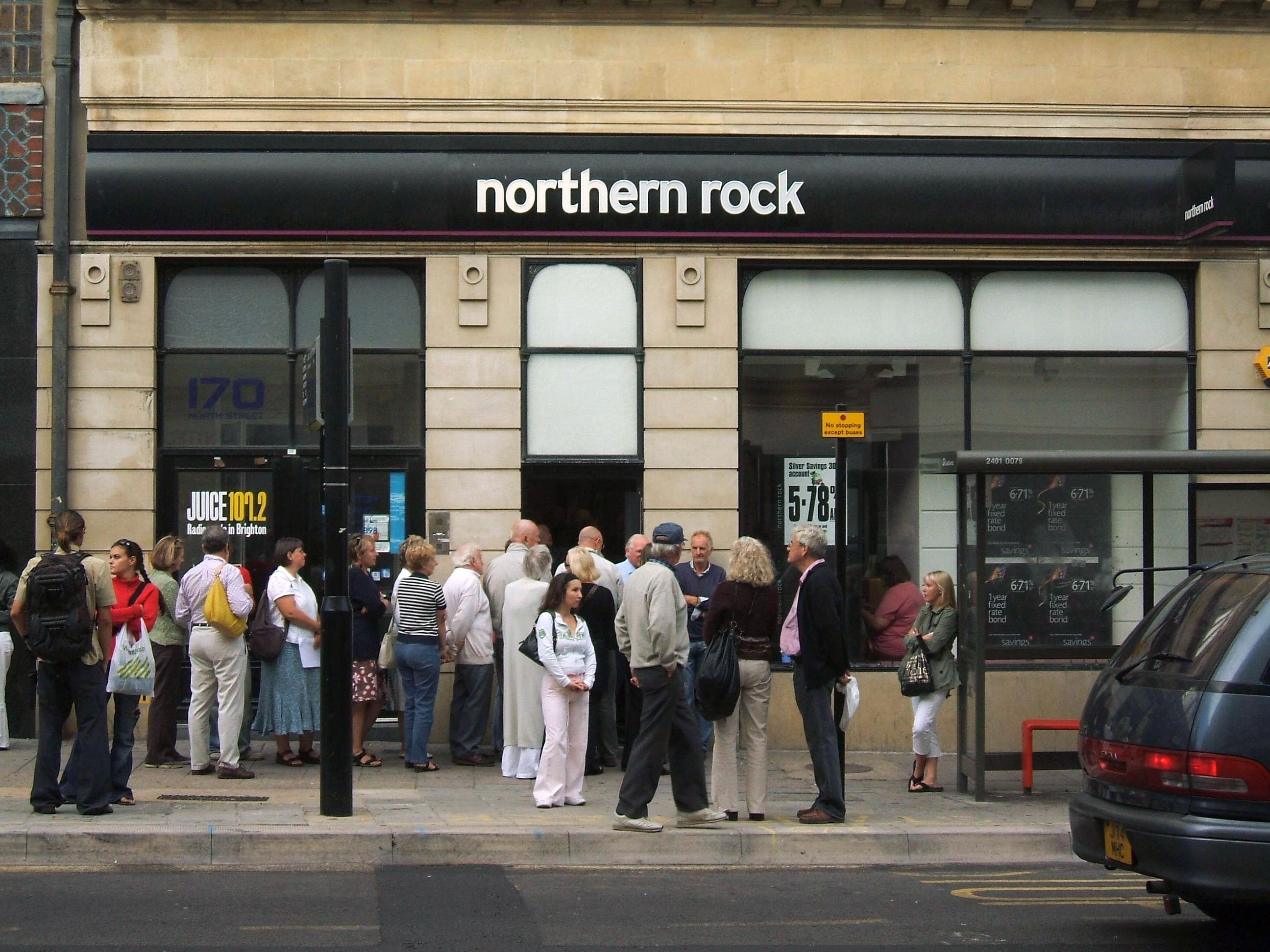 Northern Rock bank run, 2007