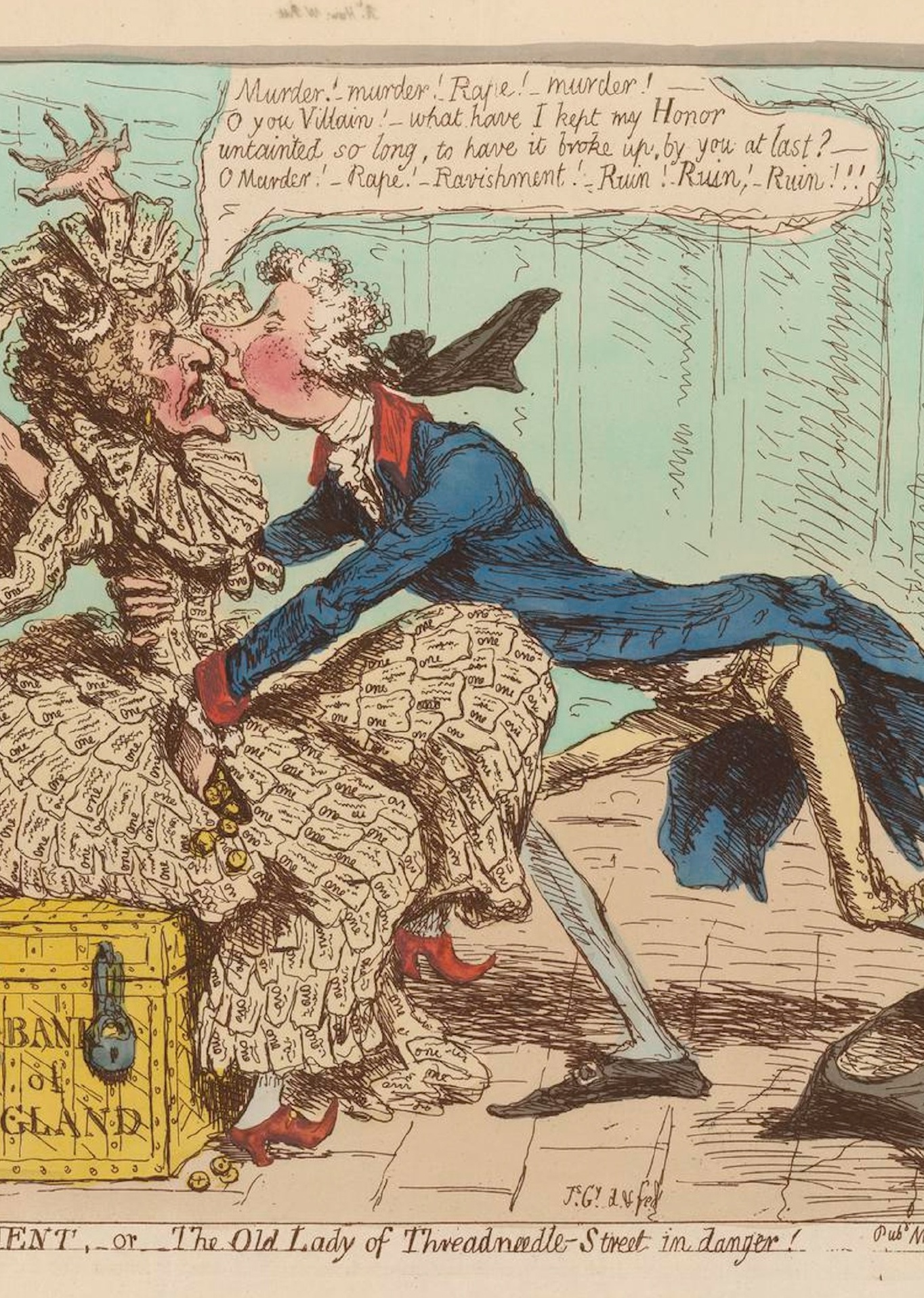 Political Ravishment — Gillray 1797